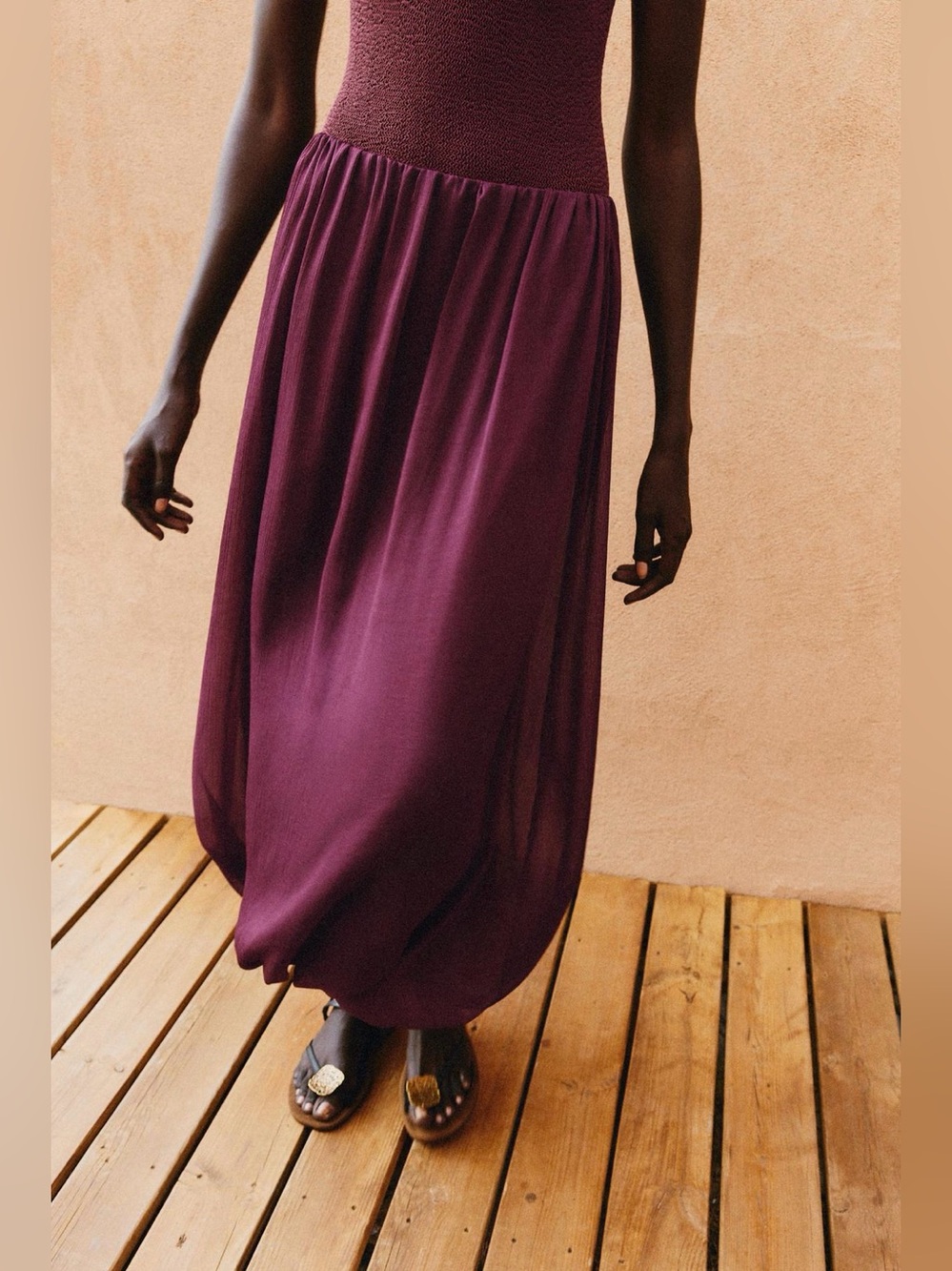 Zara Wine Plum Maxi Skirt